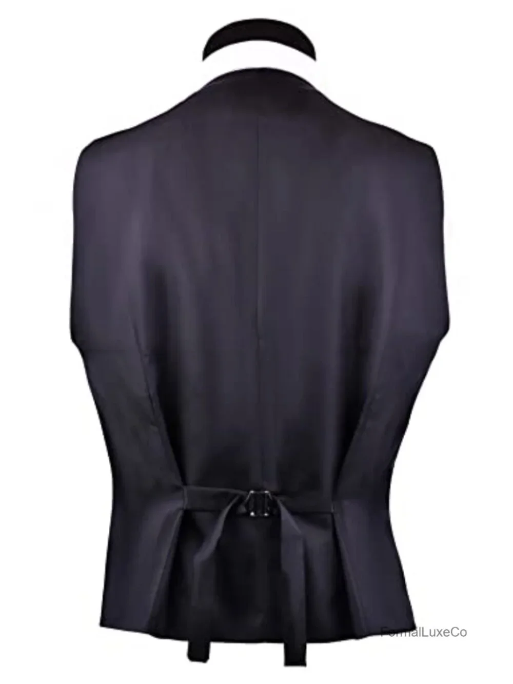 Men's Solid V-Neck Suit Vest Slim Fit Formal Dress Waistcoat Cotton Blend
